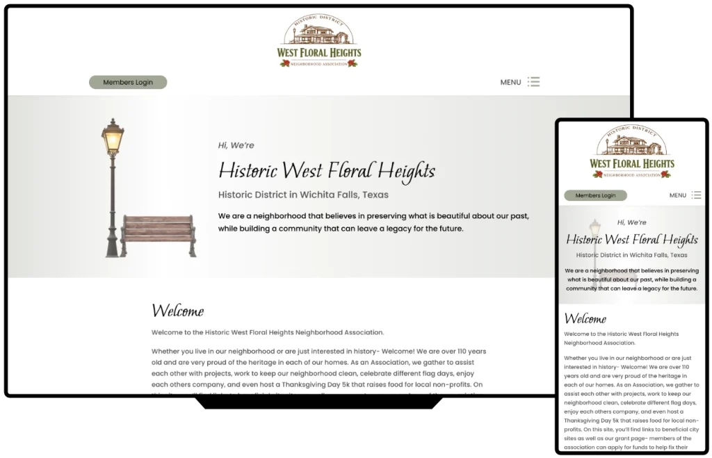 Website for Historic West Floral Heights