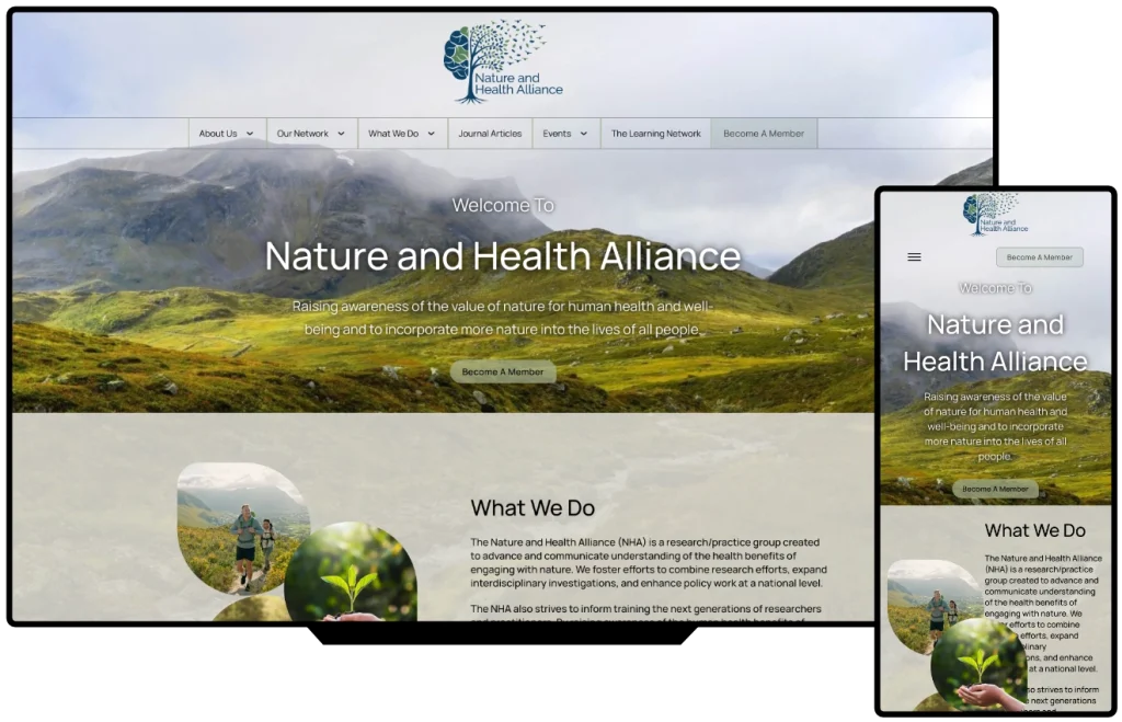 Website for Nature and Health Alliance